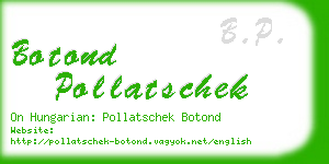 botond pollatschek business card